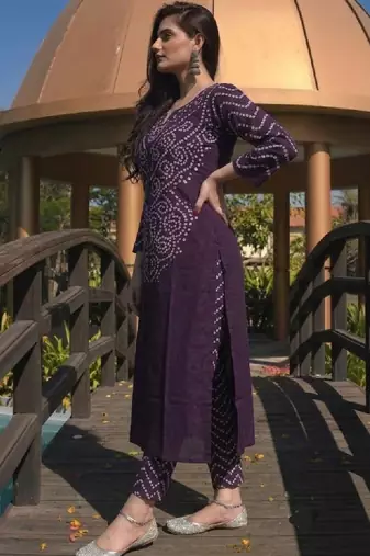 Women bandhani printed kurta
