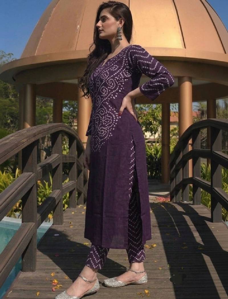 Women bandhani printed kurta