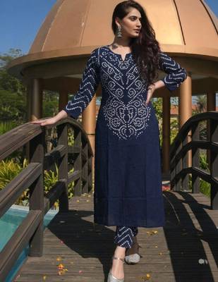 Women bandhani printed kurta 1