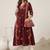 Women floral printed thread work floral kurta
