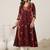 Women floral printed thread work floral kurta