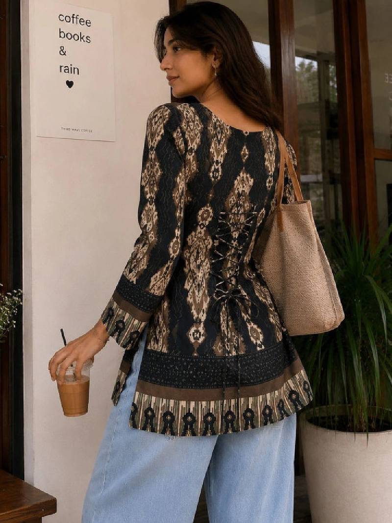 Women ethnic motifs printed kurta