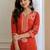 Women floral printed thread work kurta