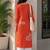 Women floral printed thread work kurta