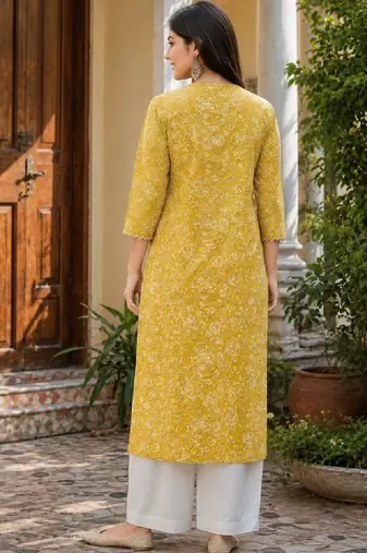Women floral printed indie florals kurta