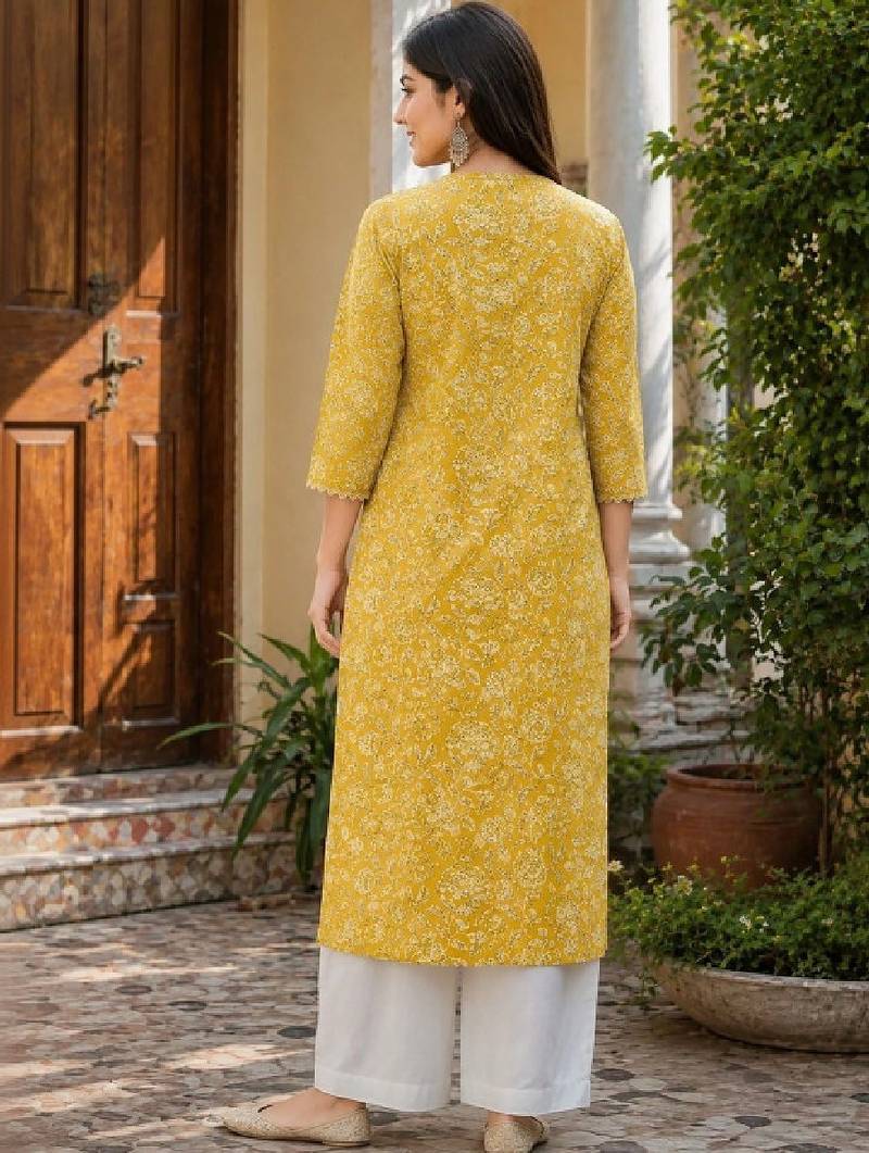 Women floral printed indie florals kurta