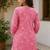 Women floral printed thread work floral kurta