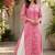 Women floral printed thread work floral kurta