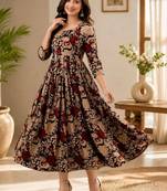 Women floral printed floral anarkali kurta