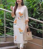 Women floral printed floral kurta
