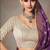lavender chiniya silk blend with beautiful lace border & piping designer saree
