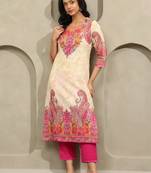 Women paisley printed cotton straight kurta