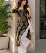 Women ethnic motifs printed indie prints kurta