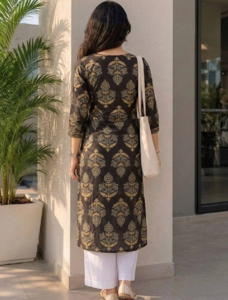Women ethnic motifs printed indie prints kurta