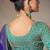 navy blue chiniya silk blend with beautiful lace border & piping designer saree