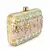 Pastel Floral Embellished Clutch Bag with Jewel & 3D Flower Detail