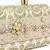 Pastel Floral Embellished Clutch Bag with Jewel & 3D Flower Detail