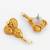 matte gold plated leaf motif necklace set with earrings