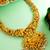 gold plated goddess lakshmi temple necklace set with jhumka earrings