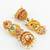 gold plated broad floral choker necklace set with jhumka earrings
