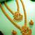 gold plated dual necklace combo set with jhumka earrings