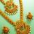 gold plated dual necklace combo set with jhumka earrings
