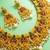 gold plated broad coin-style choker necklace set with earrings