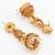 gold plated floral leaf choker necklace set with jhumka earrings