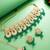 green kundan choker necklace set with earrings and maangtika