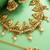 antique gold temple choker necklace set with jhumka earrings and maangtika
