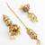 antique gold temple choker necklace set with jhumka earrings and maangtika