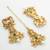 antique gold lakshmi temple necklace set with earrings and maangtika