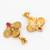 gold plated temple motif necklace set with earrings