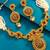 floral pearl strand necklace set with earrings