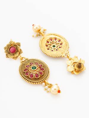 floral pearl strand necklace set with earrings 3