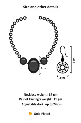floral peacock motif necklace set with earrings