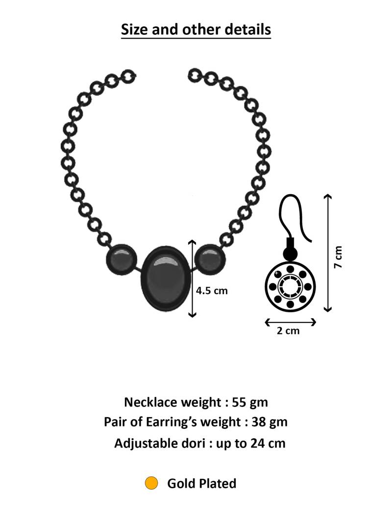 kundan krishna motif choker necklace set with earrings