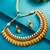 mango paisley motif necklace set with earrings