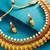 mango paisley motif necklace set with earrings