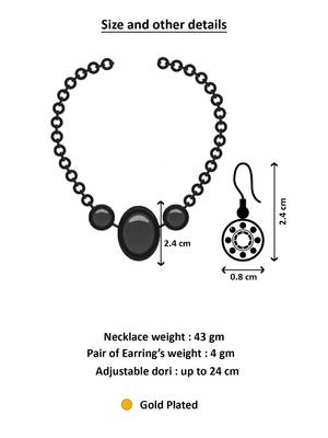 mango paisley motif necklace set with earrings 4