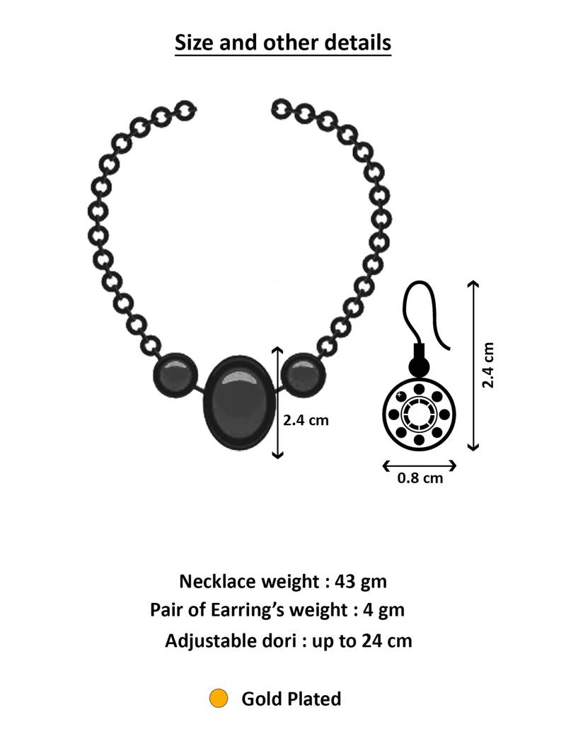 mango paisley motif necklace set with earrings