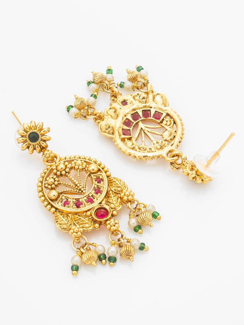 multi strand statement pendant necklace set with earrings