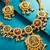 circular medallion motif necklace set with earrings