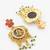 circular medallion motif necklace set with earrings