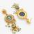green medallion peacock motif necklace set with earrings