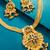 diamond motif statement pendant necklace set with earrings
