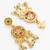 diamond motif statement pendant necklace set with earrings