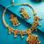 floral wheel medallion necklace set with earrings