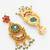crescent drop medallion necklace set with earrings