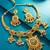 elephant motif statement pendant necklace set with earrings